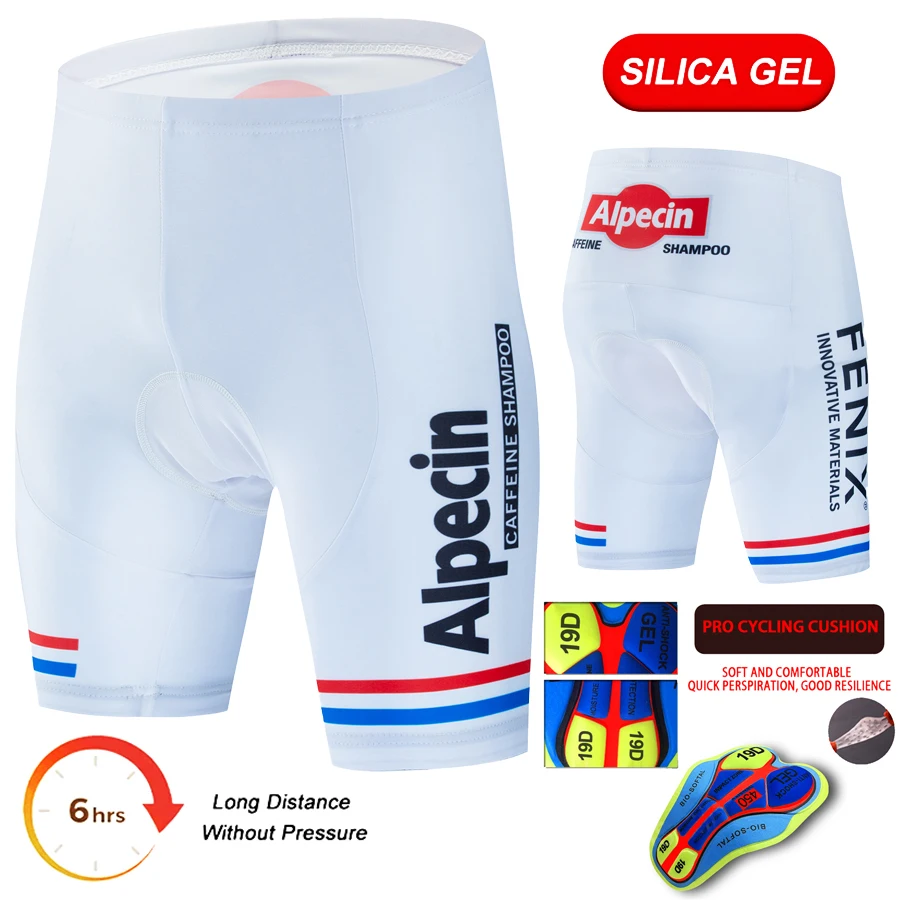 Alpecin Team Radlerhose Herren Bike Shorts Strumpfhosen MTB Fahrradbekleidung Sommer Atmungsaktiv Schnelltrocknend Maillot Culotte 19D GEL Gepolstert