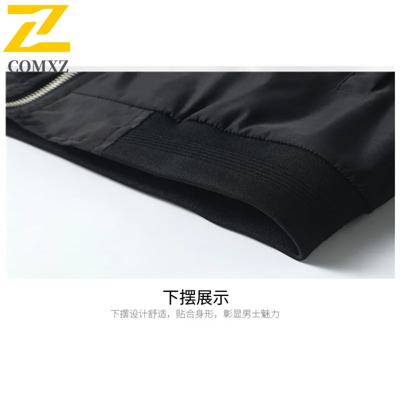 COMXZ 2025 جديد الرجال سترة الوقوف طوق تصميم تسلق ارتداء مقاومة دراجة نارية معطف أنيق رحلة ضوء الخريف ملابس خارجية #6