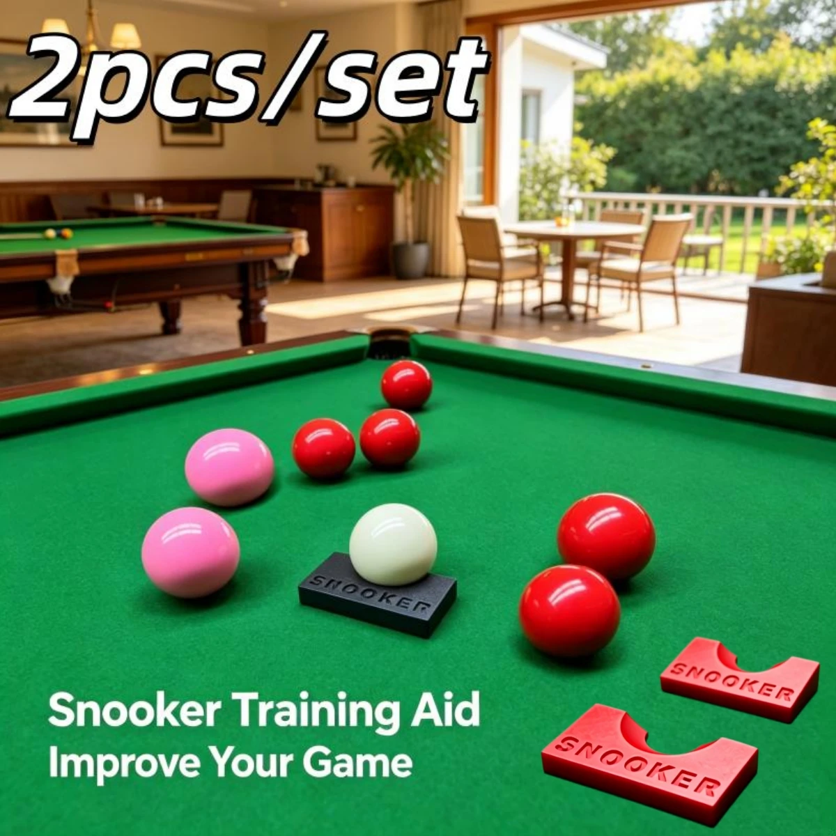 2pcs Snooker and Pool Ball Positioner, a reusable positioning disc for accurately repositioning balls
