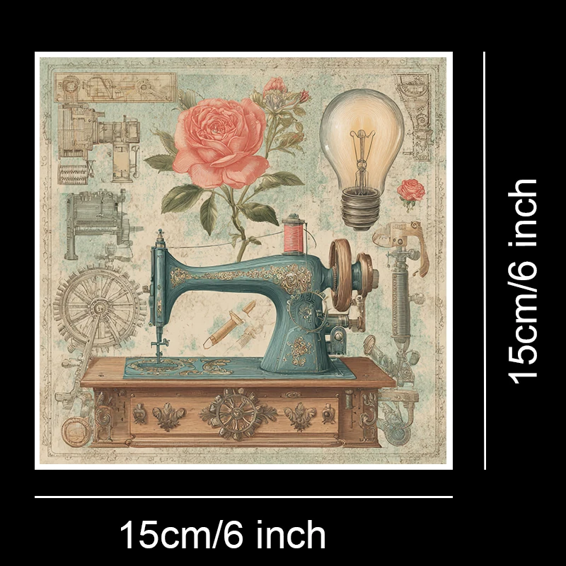 36 Lembar Kertas Scrapbook 6x6: Gambar Miniatur Dunia – Kerajinan Scrapbooking, Origami & Jurnal Petualangan Mini