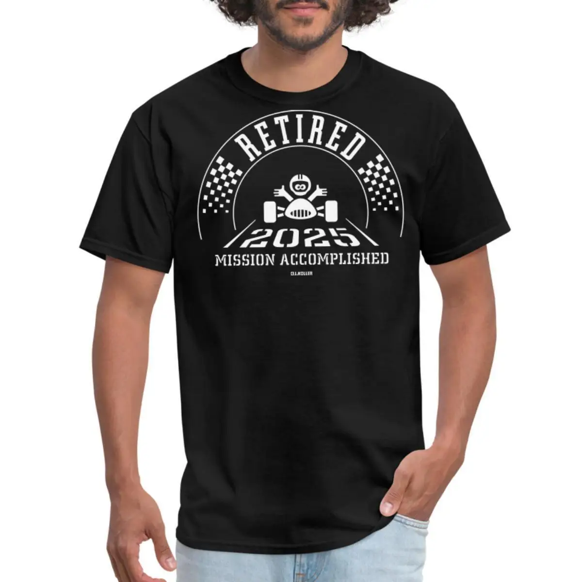 

Retired 2025 Mission Accomplished Funny Retirement Men's T Shirt