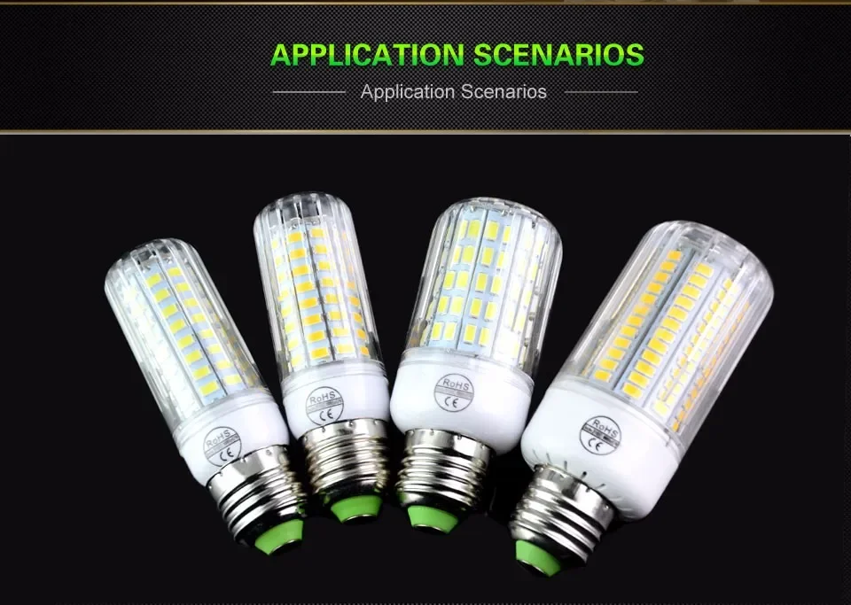 E27 LED Lamp E14 LED SMD 5730 220V Corn Light Bulbs 24 36 56 72LEDs Lamparas  Chandelie For Home Decoration Ampoule Light