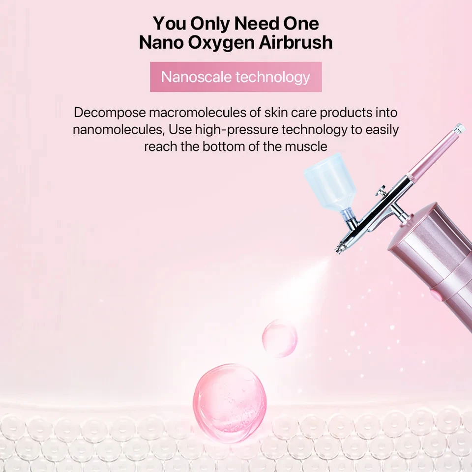 Portable Nano Hydration Beauty Instrument Oxygen Injector Apparatus
