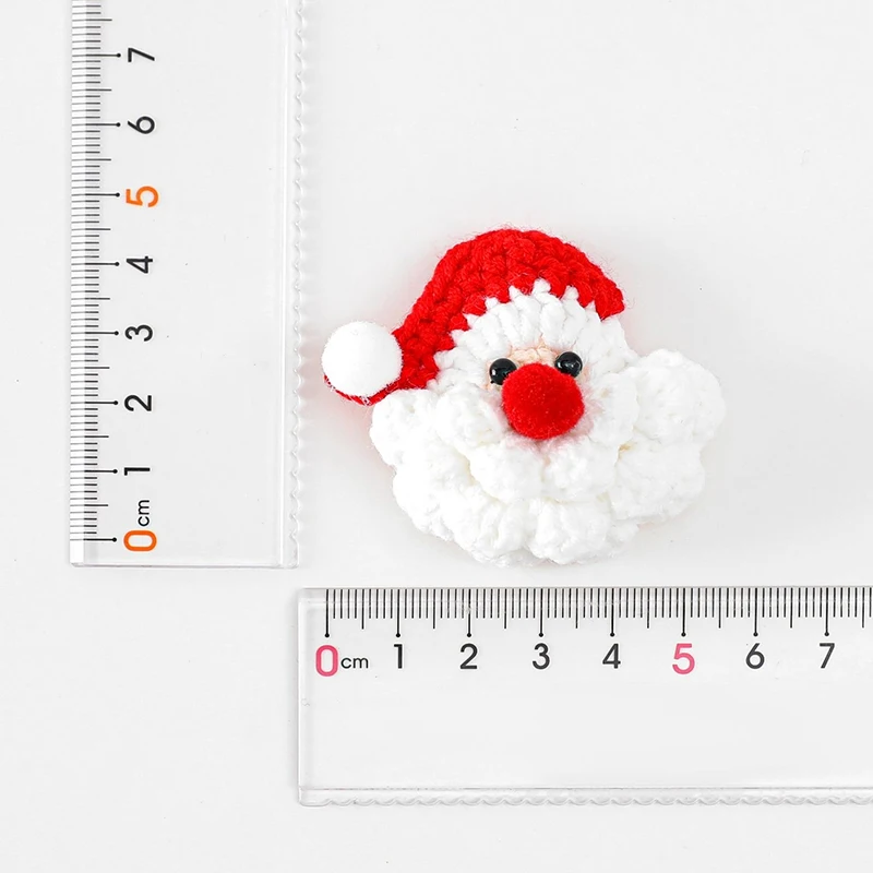 1Pcs Knitted Handmade Wool Crochet Santa Claus Pendants For Key Chain Bags Hanging Hairpin Decorate Accessory