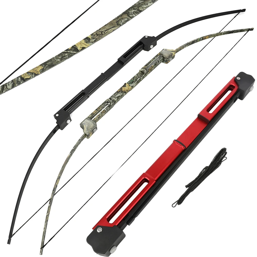 

Archery Recurve Bow 58inch Takedown Folding Bow 35lbs Aluminum CNC Riser Left/Right Hand Portable for Hunting Shooting Practice