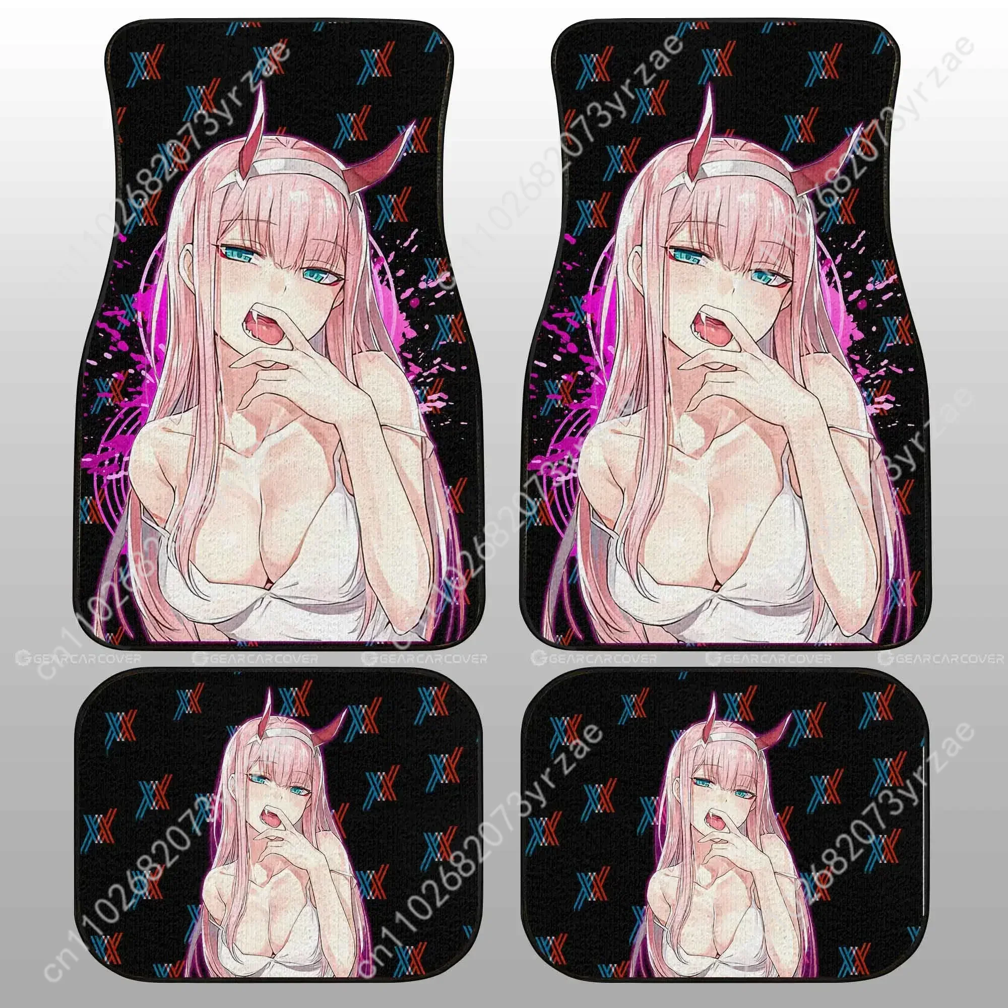 

Anime sexy girl 4pcs Universal Car Floor Mats All-Season Fashionable Auto Interio Absorbent Non-Slip Washable Car Floor Mats
