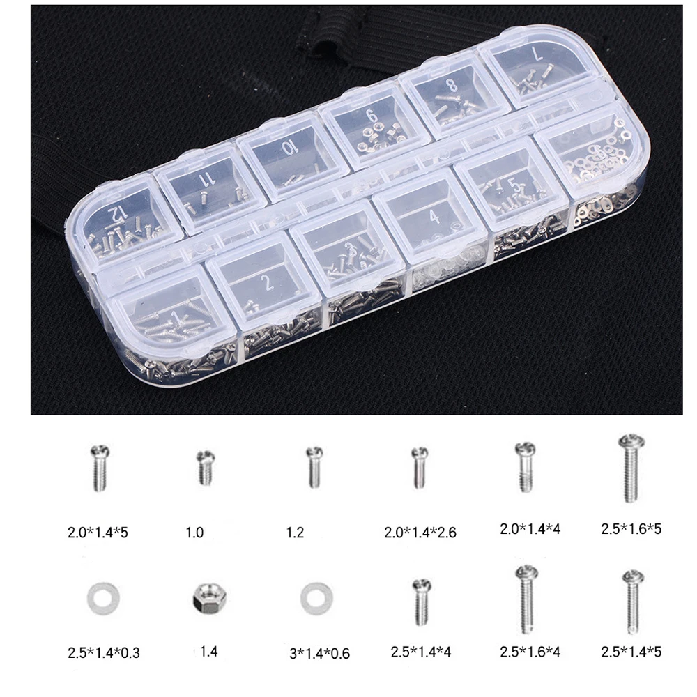 Brillentangenset Neuspadset Brilschroevenset 7-tang en 6 schroevendraaiers R-B015