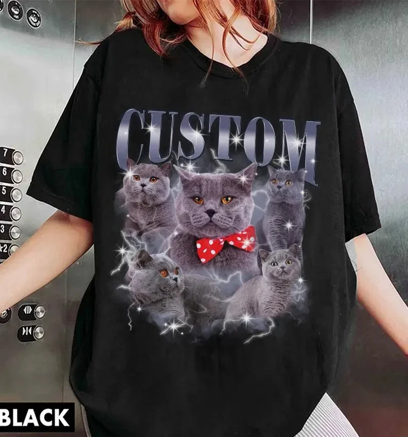 Retro Custom Bootleg Rap Tee Custom Cat Bootleg Shirt Custom Cat Shirt Personalized Cat Bootleg Shirt Custom Cat's Version