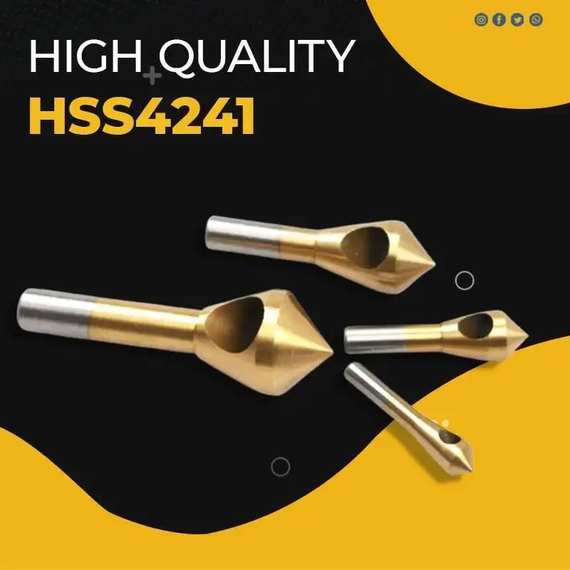 Titanium Coated Countersink Chamfer Tool Deburring Drill Taper Hole Cutter Steel Tool Set Metal Wood Drill Bits Chamfering Tools