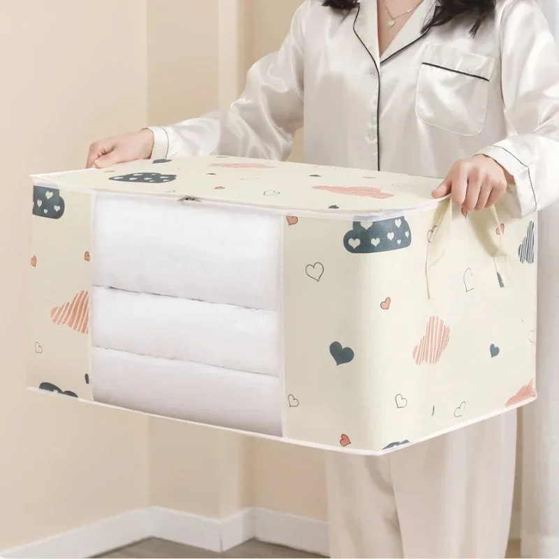 Large Capacity Blanket Storage Bag Packing Cubes Compression Comforter Storage Clothing Wardrobe Clothes Home Organization