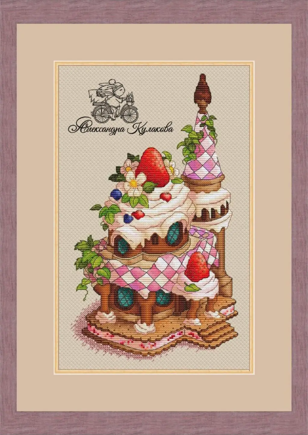 

GG-Counted Cross Stitch Kit, Gingerbread House, Gingerbread House, Cake Castle, Cross Stitch, RS Cotton