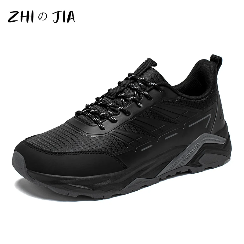 Men's New Wide Head Shoes Fashionable Thick soled Sports Shoes Spring and Autumn Mesh Breathable Hiking Travel Footwear 40-47