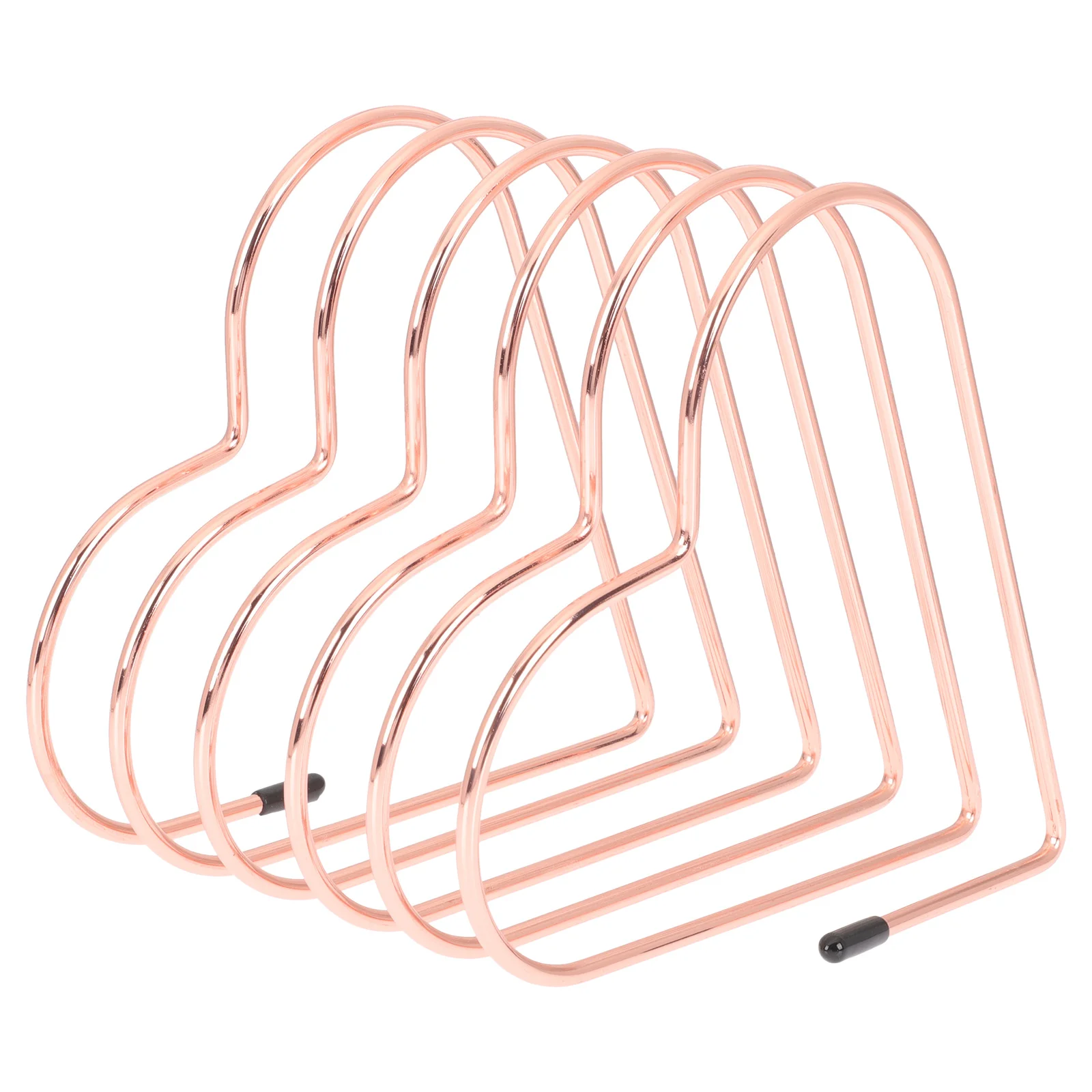 Creative Heart-Shaped Bookend Rose Gold Practical Book Storage for Home Office Use Book Ends Hanging File Organizer