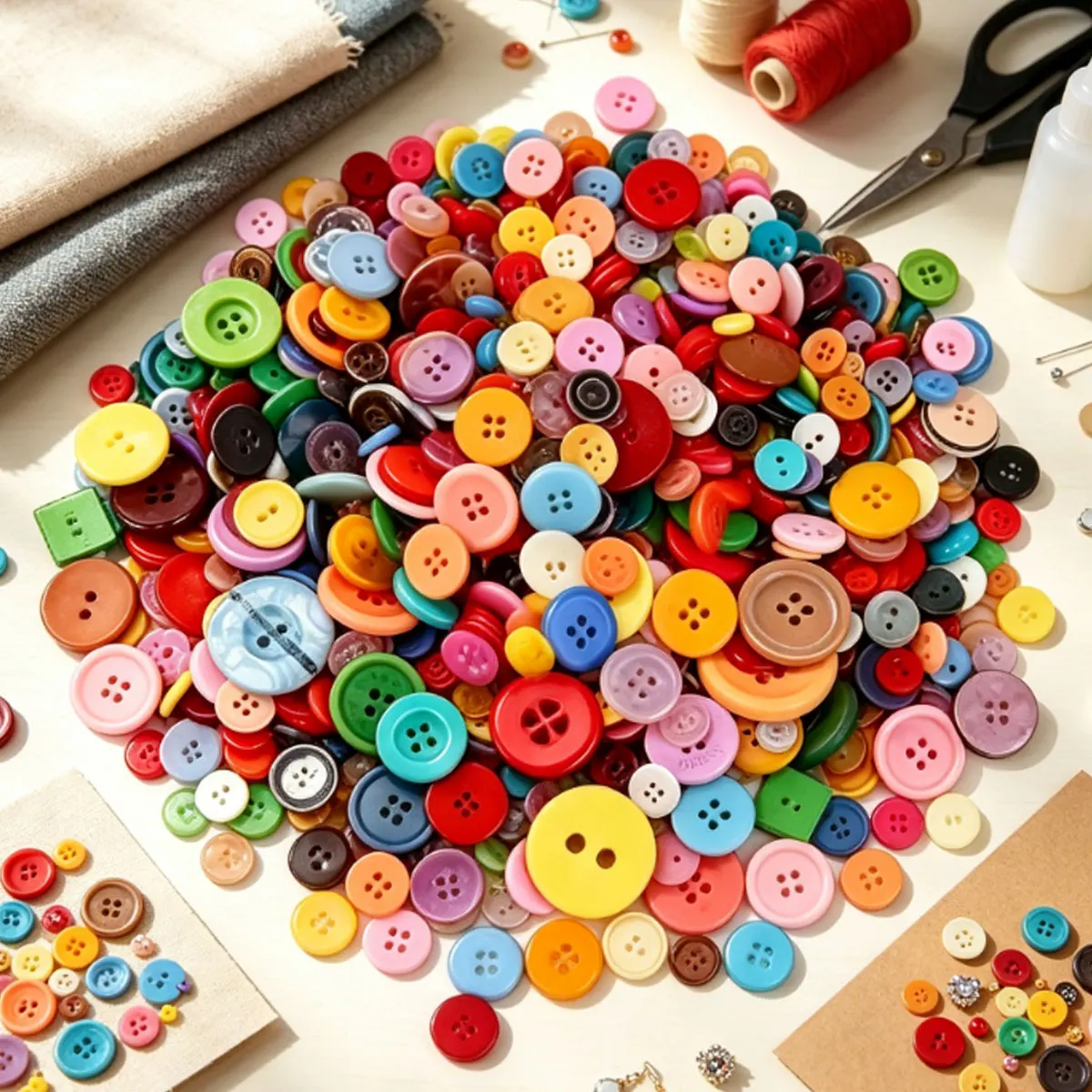 183Pcs 0.7-2.5cm Multicolor Round Plastic Buttons Assorted Sizes, Bulk Value Craft Accessories for Clothing  ZSY