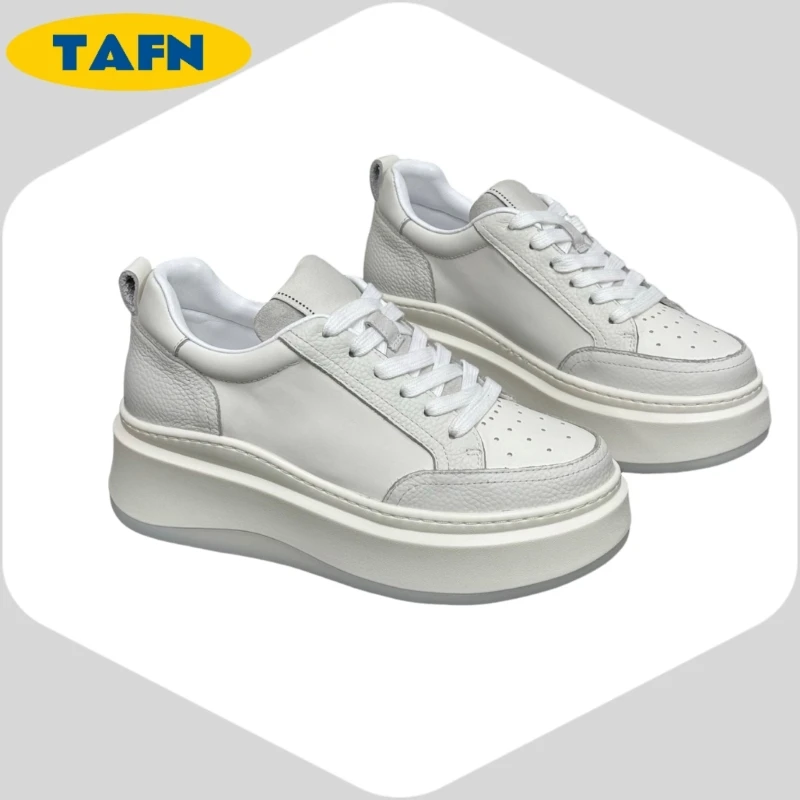 

25 New Genuine Leather Fashion Advanced Texture Raise the Bottom Lace-up Casual Shoes Comfortable Running Soft AD1816