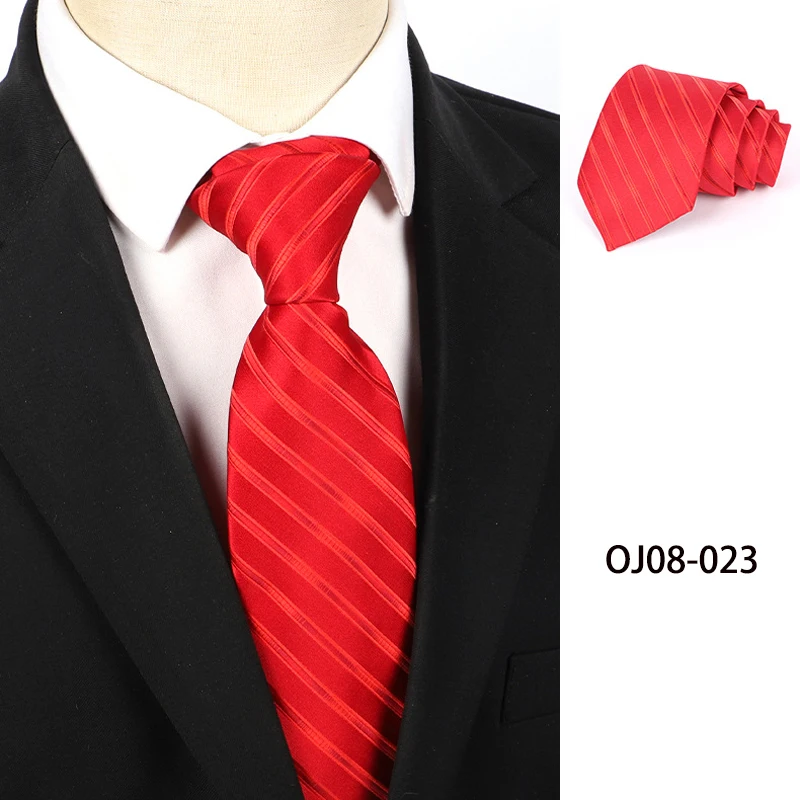 Corbata de moda para hombre de 8cm, ropa Formal clásica a rayas, traje de negocios, Corbata Jacquard para boda, Corbata diaria para hombre, regalo