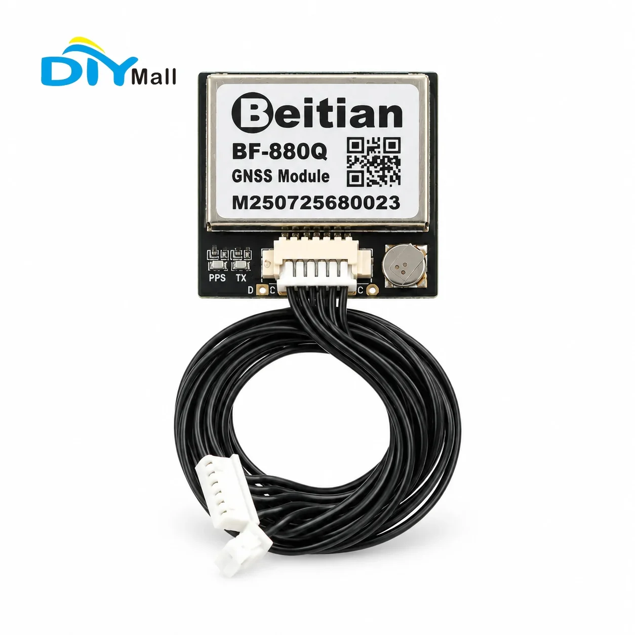 DIYmall BF-880Q GNSS GPS Module with QMC5883L Compass, 28x28x8.5mm, 6-Pin 1.25mm Header for RC Drone Flight Controller