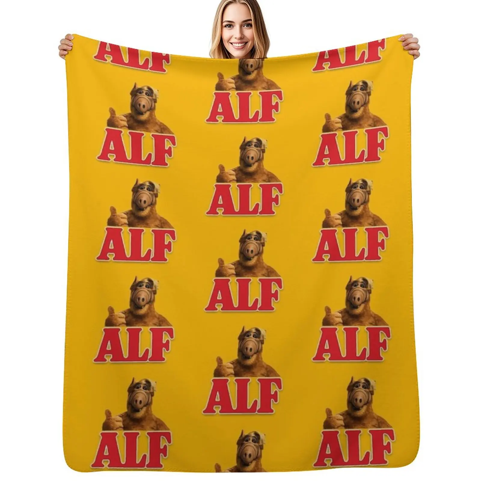 ALF - Alien Life Form Throw Blanket All Season Lightweight Soft Blanket for Bed