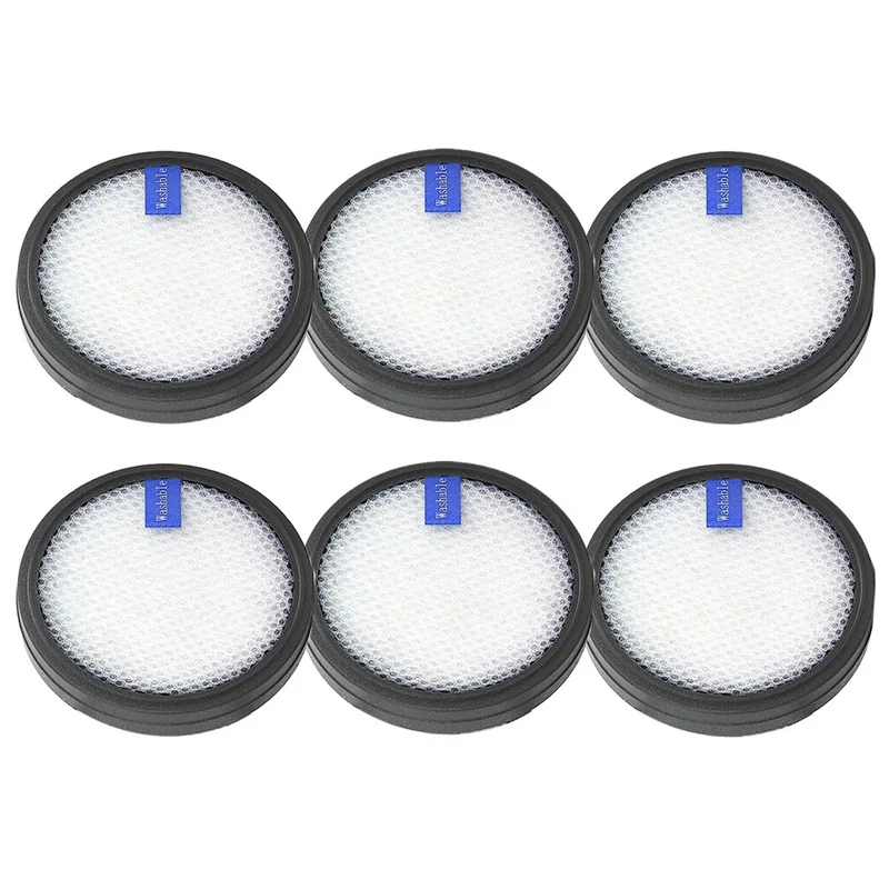 

N87R 6 Pcs Washable Filter for PRETTYCARE W200 W300 W400 Vacuum Cleaner Replacement Cordless Vac Spare Parts Accessories