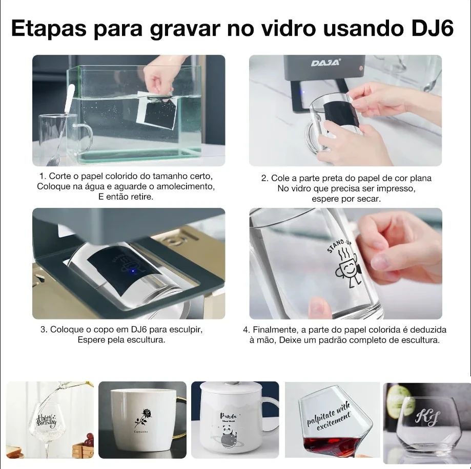 Laser Printer DAJA DJ6 Entry-level Laser engraving, portable desktop laser engraving machine, connected to Windows/Android/iOS