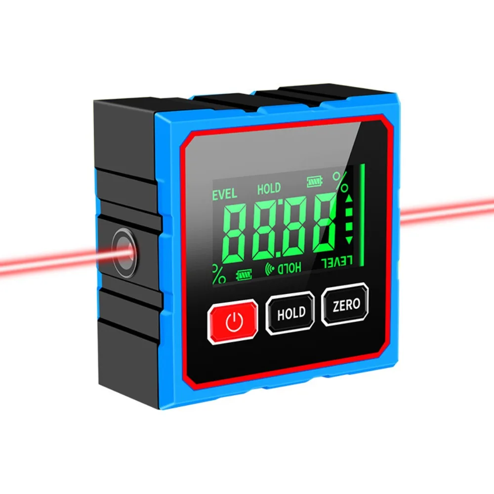With Magnetism Cross Electronic Laser USB Rechargeable Protractor Level Angle Ruler Angle Measurement Inclinometer