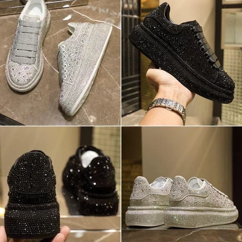 Glitter Designer Platform Sneakers Women Shallow Comfy Casual Shoes Luxury Rhinestone Women Shoes Zapatos De Mujer view 5