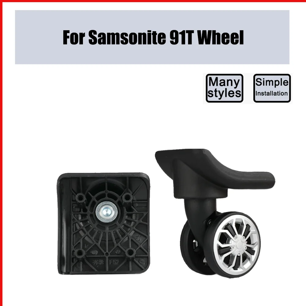 

For Samsonite 91T Trolley Case Wheel Pulley Sliding Casters Universal Wheel Luggage Wheel Silent Smooth Wear-resistant Black