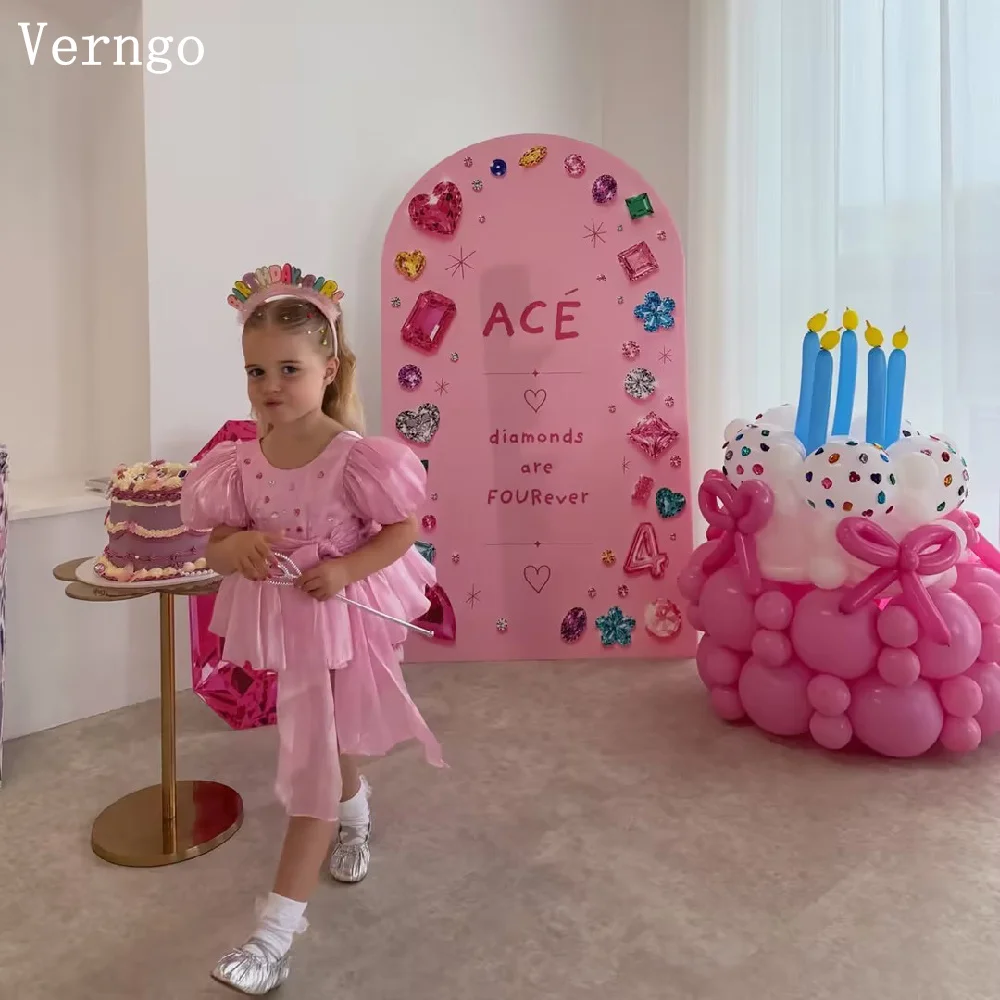 robe-de-princesse-verngo-rose-brillante-en-satin-pour-fille-ornee-de-fleurs-et-de-diamants-manches-bouffantes-robe-de-fete-d'anniversaire-pour-enfant-personnalisable