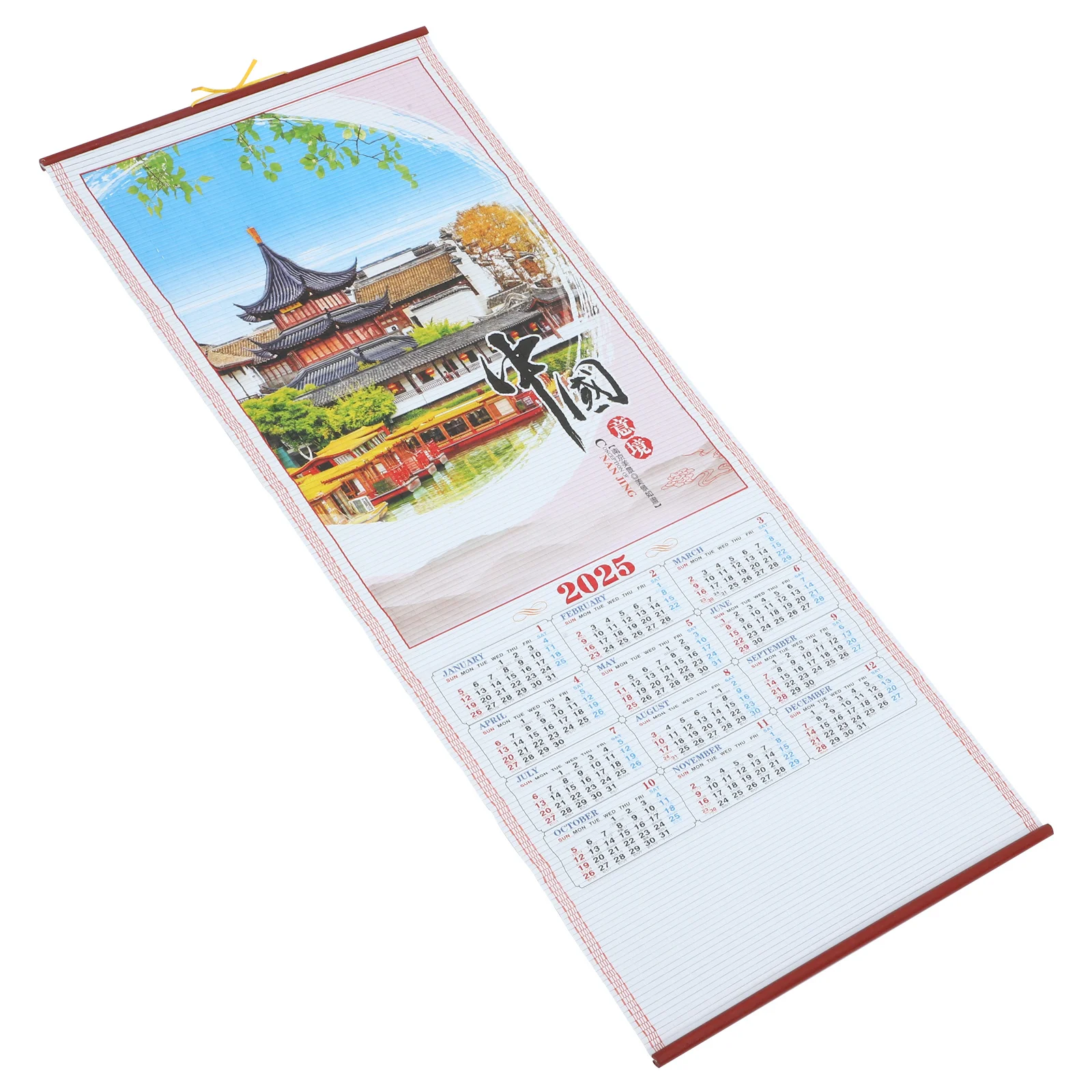 

Hanging Calendar 2025 Delicate Design Perforated Wall Mount Home Office Schedule Organizer Hanging Calendar Office Accessories