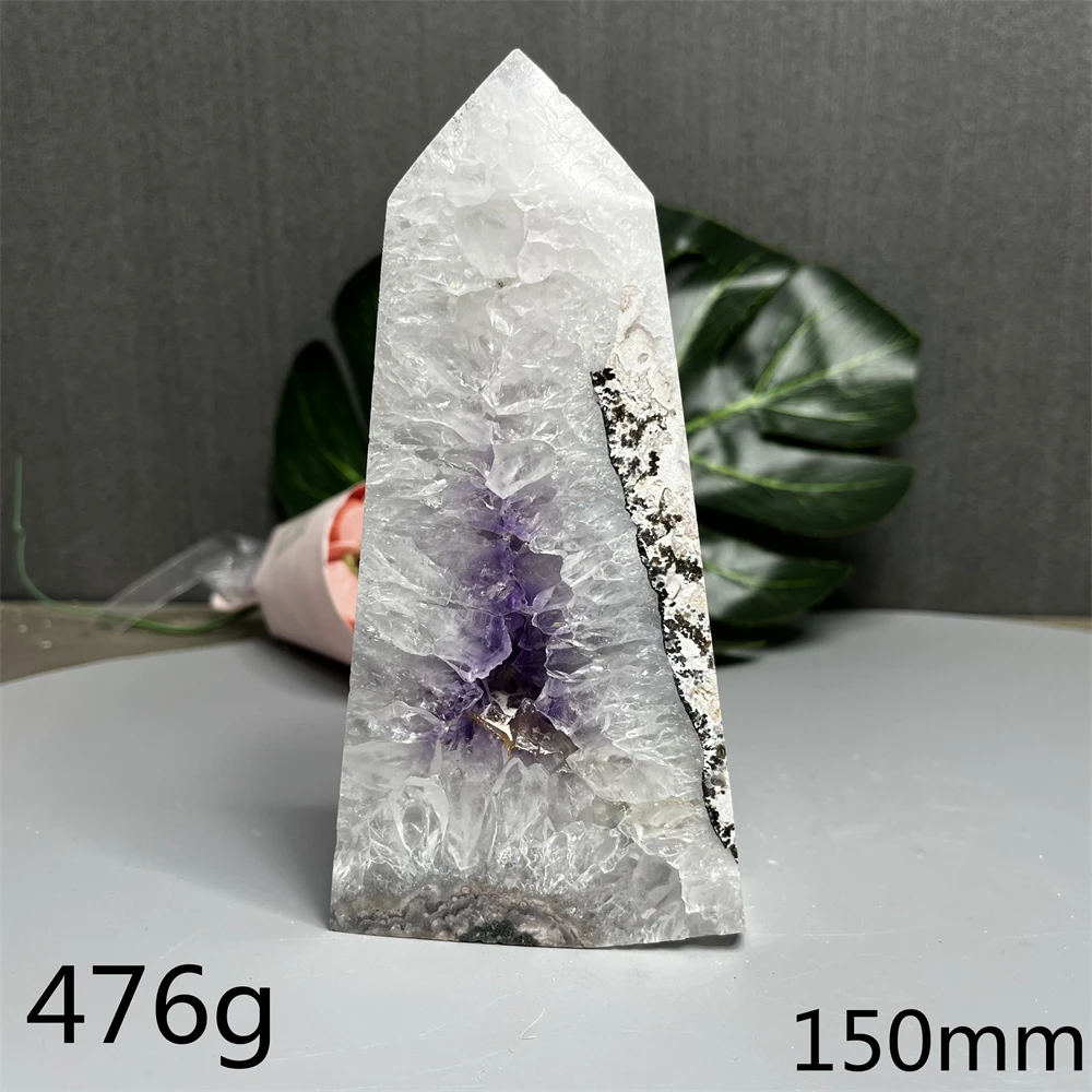 Natural Gemstones Amethyst Agate Tower Geode Home Room Decoration Witchcraft altar For Prayer Spiritual Stone For Healing.