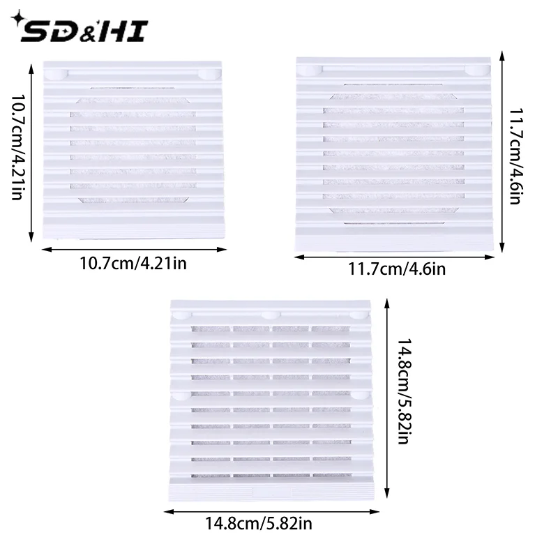 801/802/803 Lüftungsfilter-Set EC 115 V/230 V oder DC 12 V/24 V Lüfter, wasserdicht, staubdicht, für Gehäuse, Schränke