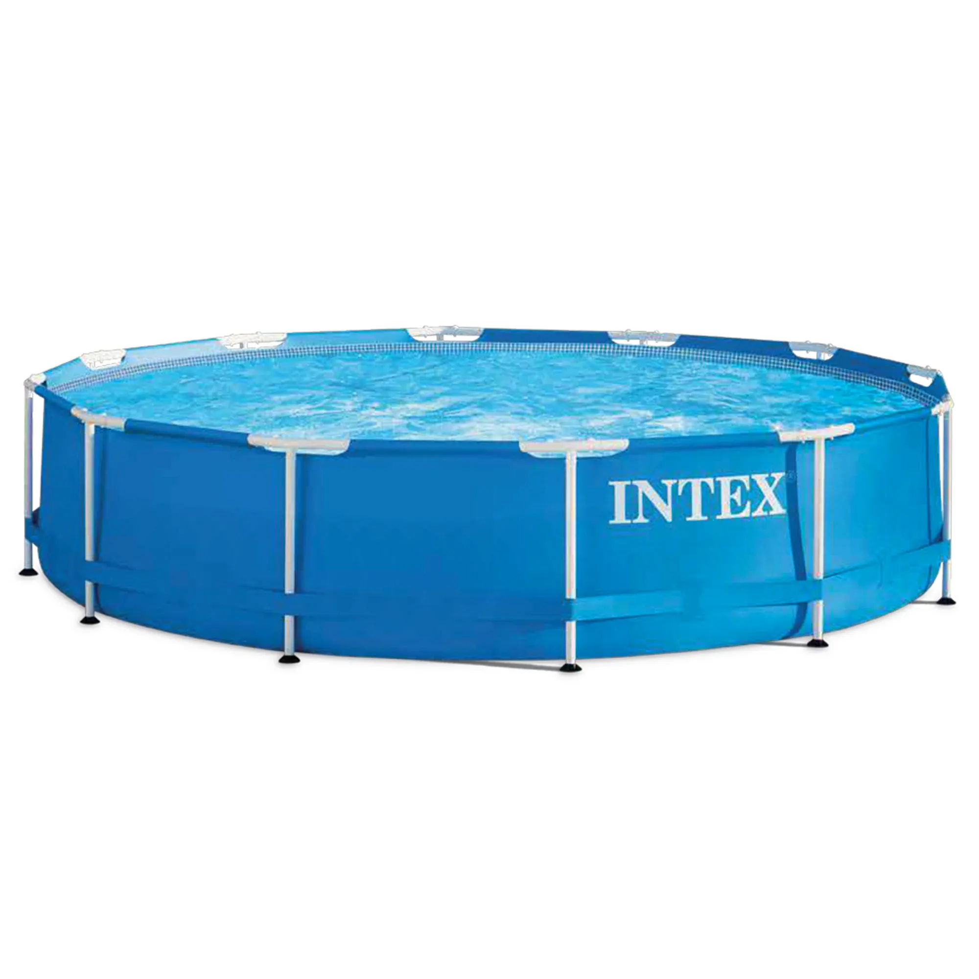 Round pool Intex Metal Frame, removable swimming pool with INTEX scrubber, round tubular pool, removable pools