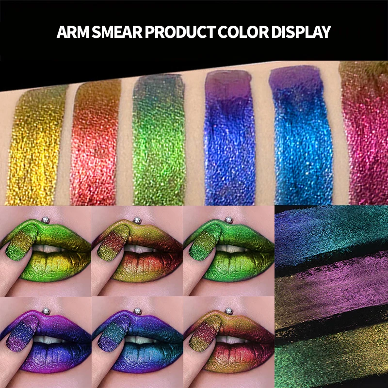 카멜레온 아이섀도우다이아몬드 글리터 리퀴드 아이섀도우 스틱고농축 메탈릭 쉬머링 롱 라스팅 샤인 모든 메이크업