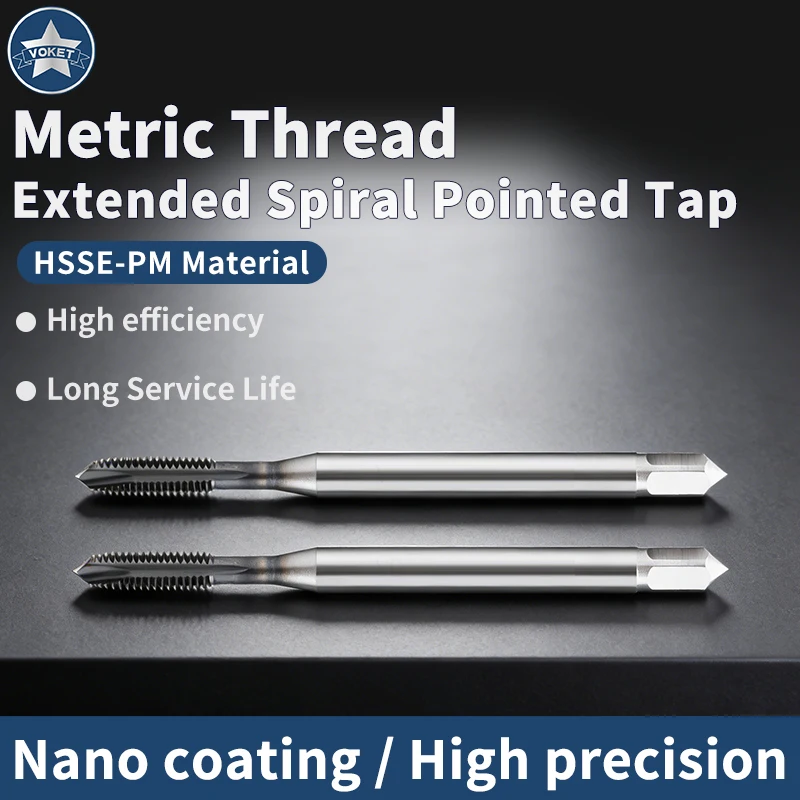 

Машинный резьбонарезной метчик HSSE-PM JIS Standard с удлиненным спиральным наконечником 80L 100L M2 M3 M4 M5 M6 M8-M12 для нержавеющей стали