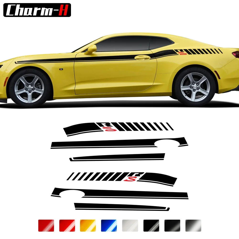 

Car Body Side Accent Stripes Racing Sport Graphics Decals Stickers for Chevrolet Camaro 2010-2023 Accessories