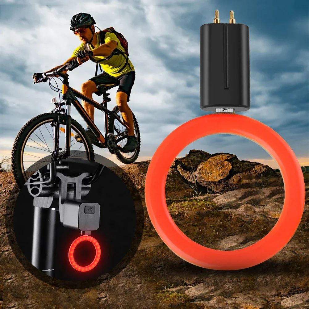 Bicycle Photon Drop Lamp Type-C Charging Bicycle Running Water Light 300mAh Bike Safety Warning Lamp for Night Riding Cycling