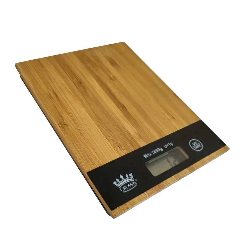 Crown bamboo Digital Kitchen Scale 5 kg LCD display Crown Patterned Bamboo Digital Kitchen Scale 5 KgBoyut: 16x20 CMKapasite