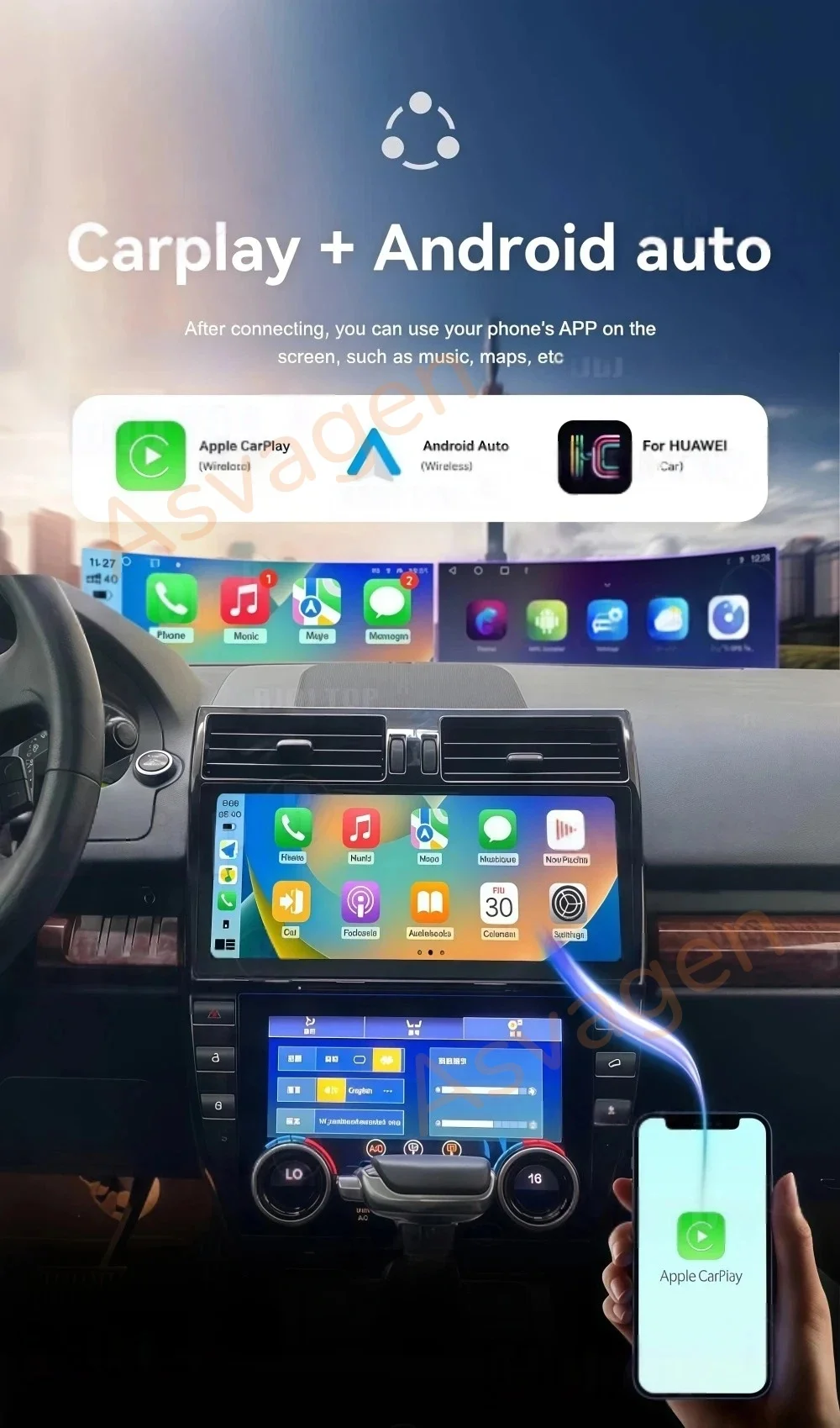 

For Land Rover Freelander 2 2015 - 2019 Wireless Carplay Android Auto Multimedia Player GPS Autoradio Stereo Head Unit Car Radio