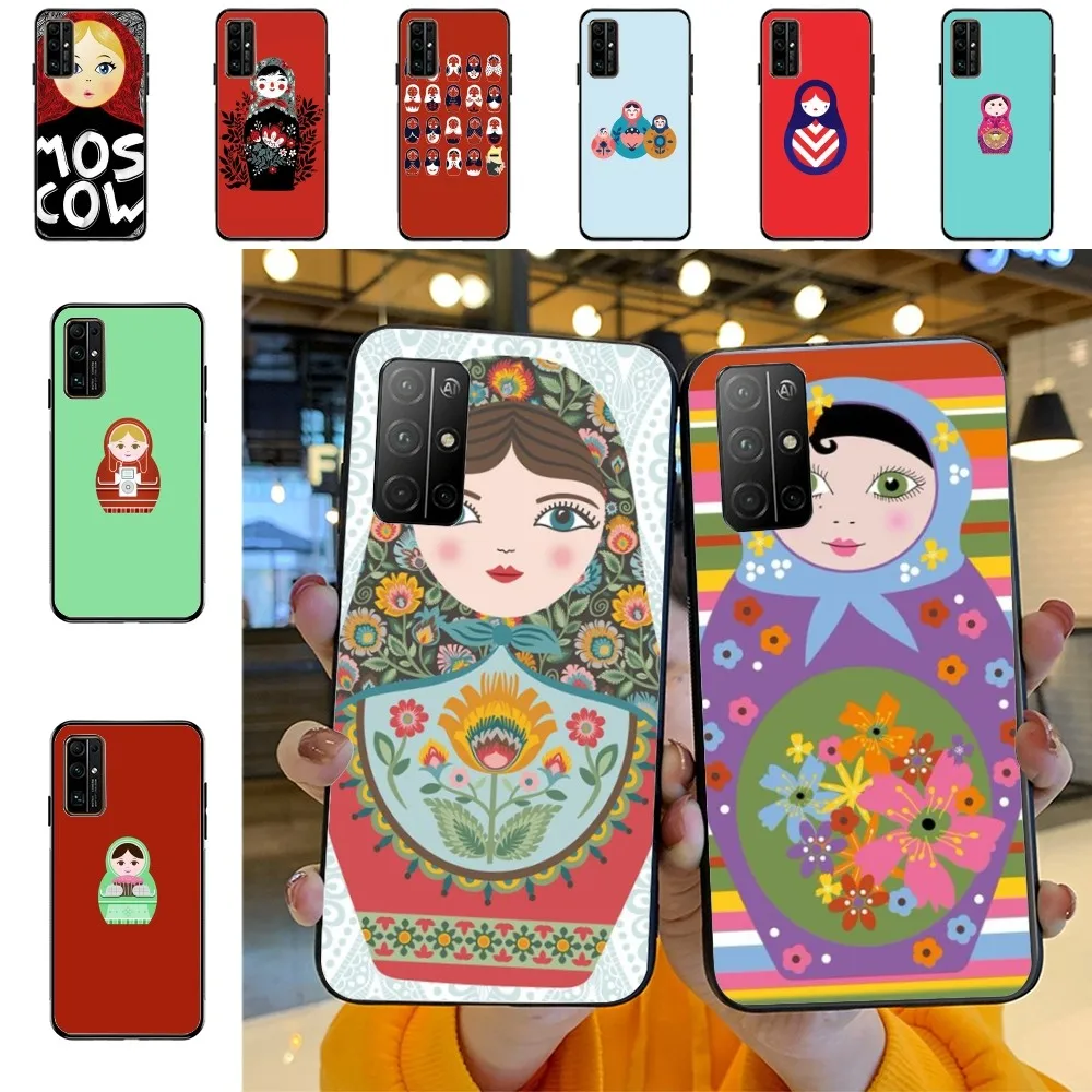 Cute Russian Dolls Matriochkas Phone Case For Huawei Honor 10 lite 9 20 7A 9X 30 50 60 70 pro plus Soft Silicone Cover