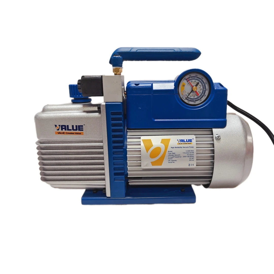 2026 4 CFM Two-Stage HVAC Vacuum Pump R32 Explosion-Proof Function, 0.2 Pa Vacuum 1/4HP 220V
