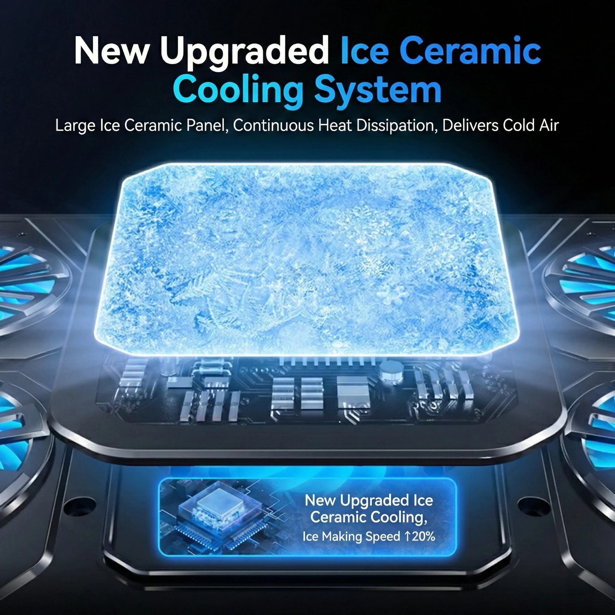 Gaming Laptop Cooling Fan Stand Device Universal ABS Air-Cooled Six Fans Stock Product