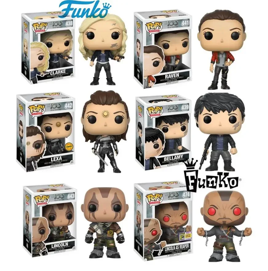 Funko the 100 CLARKE 438# LEXA 442# BELLAMY 439# RAVEN 441# LINCOLN AS REAPER 474# OCTAVIA 440# Action Figure Vinyl Model Toys