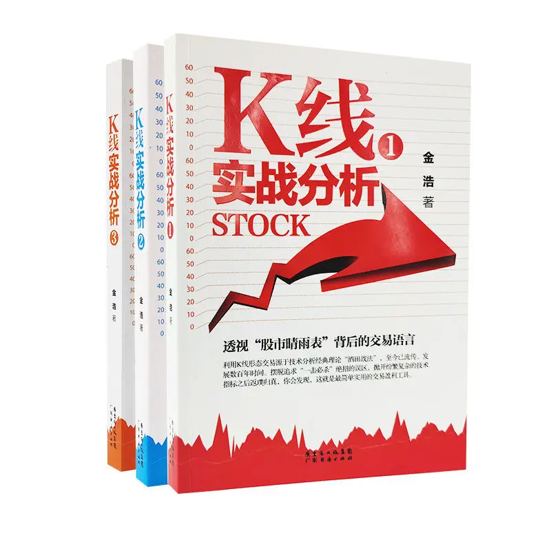 3 books K-line practical analysis Stock market analysis chart interpretation understand the language of K-line trading