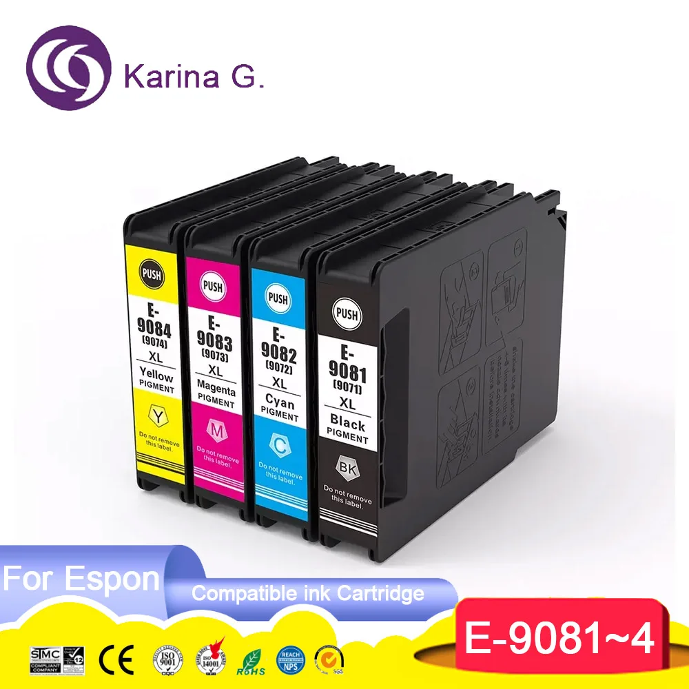 Compatible for Epson T9081 T9082 T9083 T9084 T9071 Ink Cartridges suit  For Epson WorkForce Pro WF-6090DW 6590DWF Printer