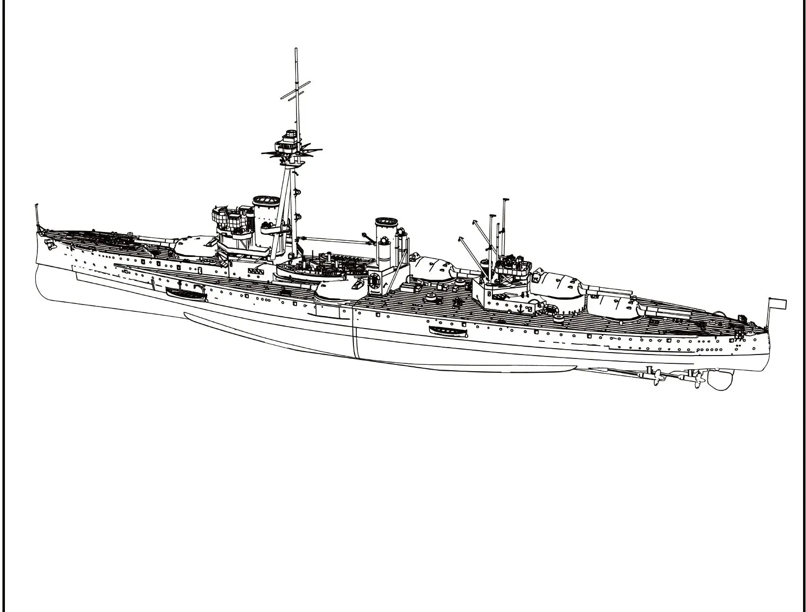 

HMS Colossus Battleship 1918 Full Hull SSMODEL SSC528 1/300 1/400 1/450 1/600 Military Model Kit