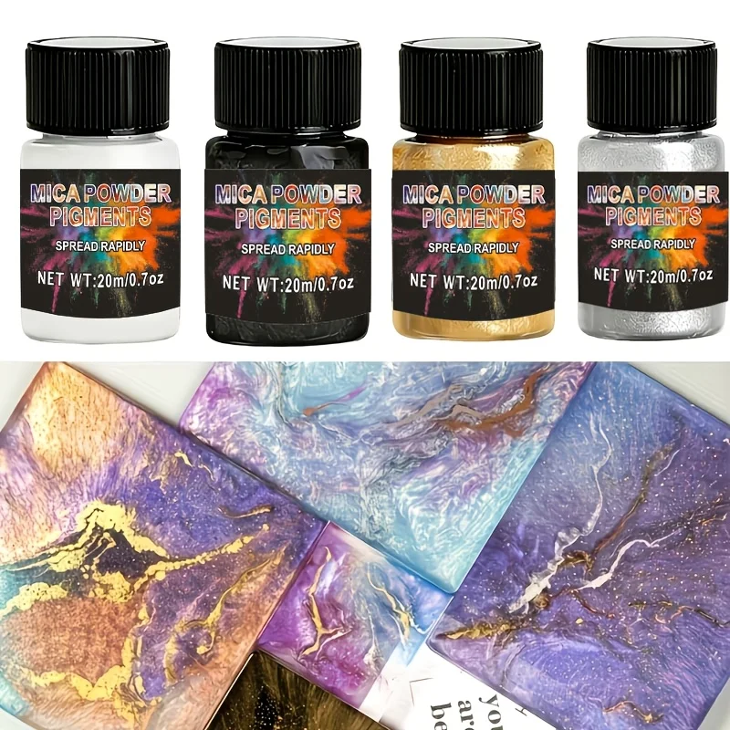 Magic Mica Powder 20Ml Bottle for Painting,Resin Jewelry Making,Pearlescent Pigment,Dye Colorant Glitter,Shimmering Effects