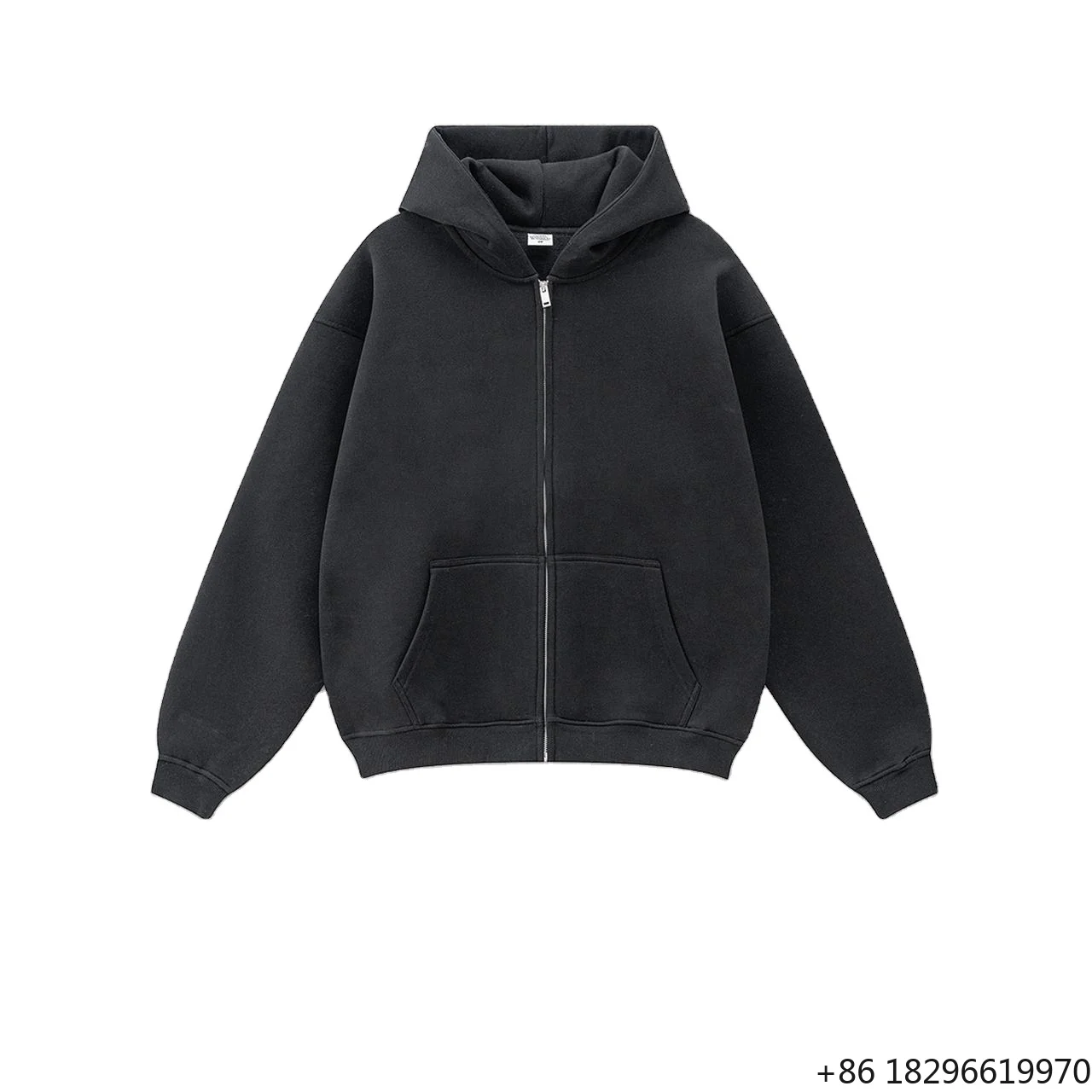 sweat-a-capuche-court-pour-homme-en-molleton-bouclette-delave-a-l'acide-effet-vieilli-et-decolore-par-le-soleil