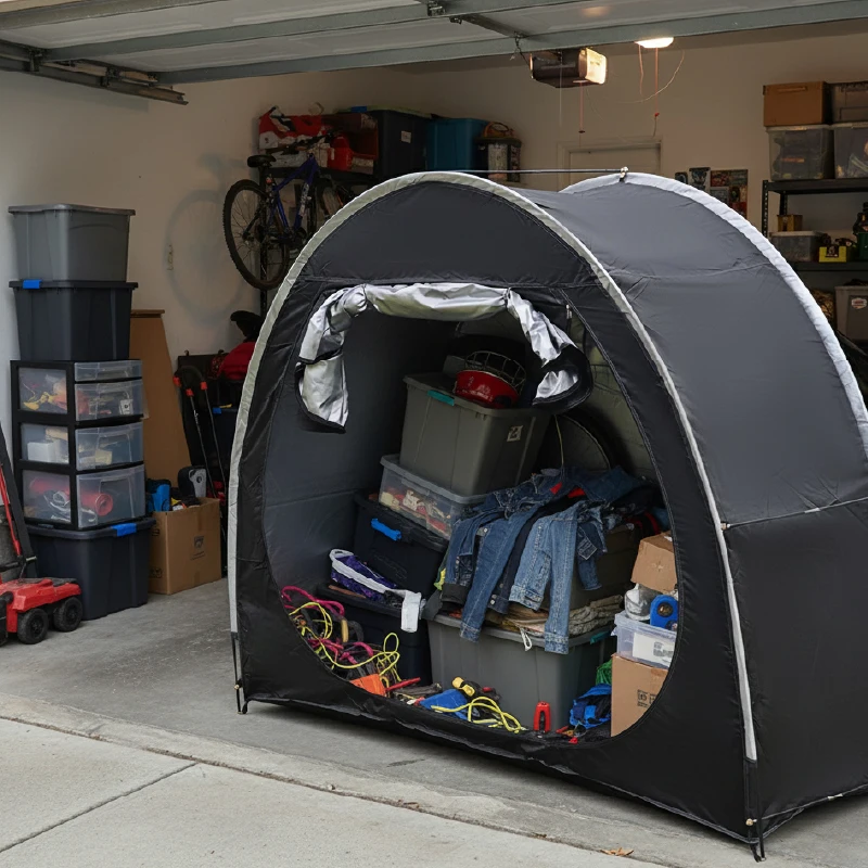 

Thickened Oxford Cloth Portable Bike Shelter Private Travel Tent for Outdoor Hiking Cycling Camping And Travel