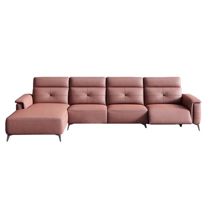 

-ss Modern Simple Functional Telescopic Sofa Bed Living Room First Class Electric Cabin Leather Sofa