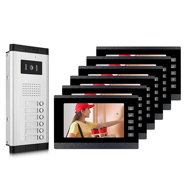 Multi-unit Apartment Wifi Video Intercom System With Outdoor Station,High Defintion7 Inch Intercom Citofono